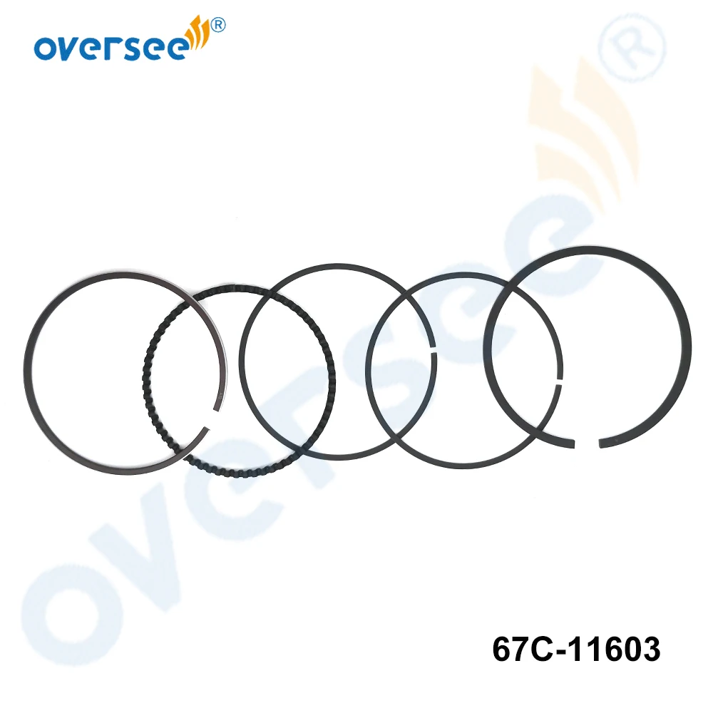 야마하 선외 엔진용 피스톤 링 세트, STD, 67C-11603, 20-70HP, 67C116030000
