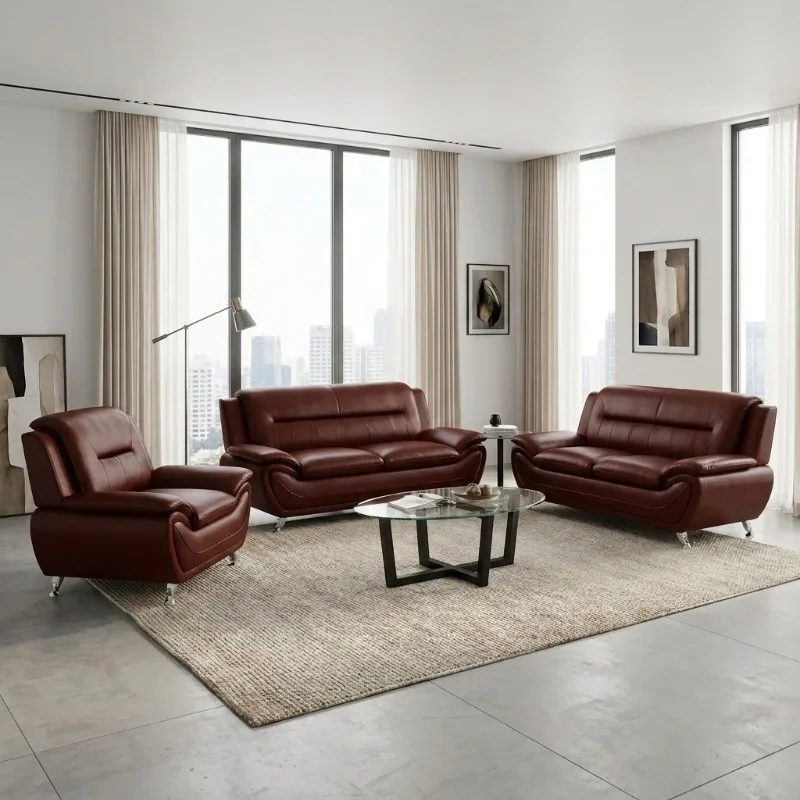 Frank Furniture Manufacturer Professional Factory Office Sofa Set European Design Commercial Furniture Luxury Leather Sofas
