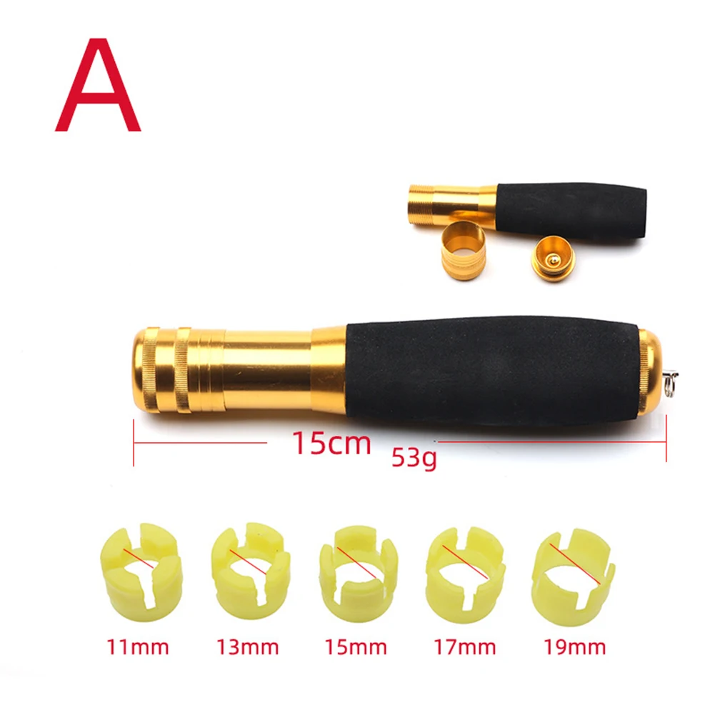 

1 Set Hand Pole Fishing Rod Grip Aluminum Alloy Replaceable Grip DIY Non-slip Grip Fishing Rod Change Handle Cycling Parts