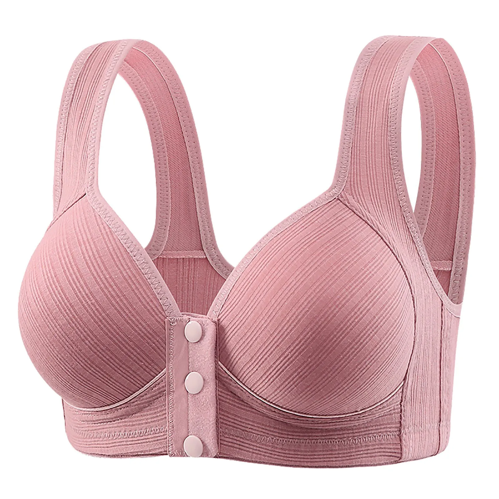 Women's Thin Seamless Vest Soft Support Large Chest Small Half Fixed Cup Breathable Bra