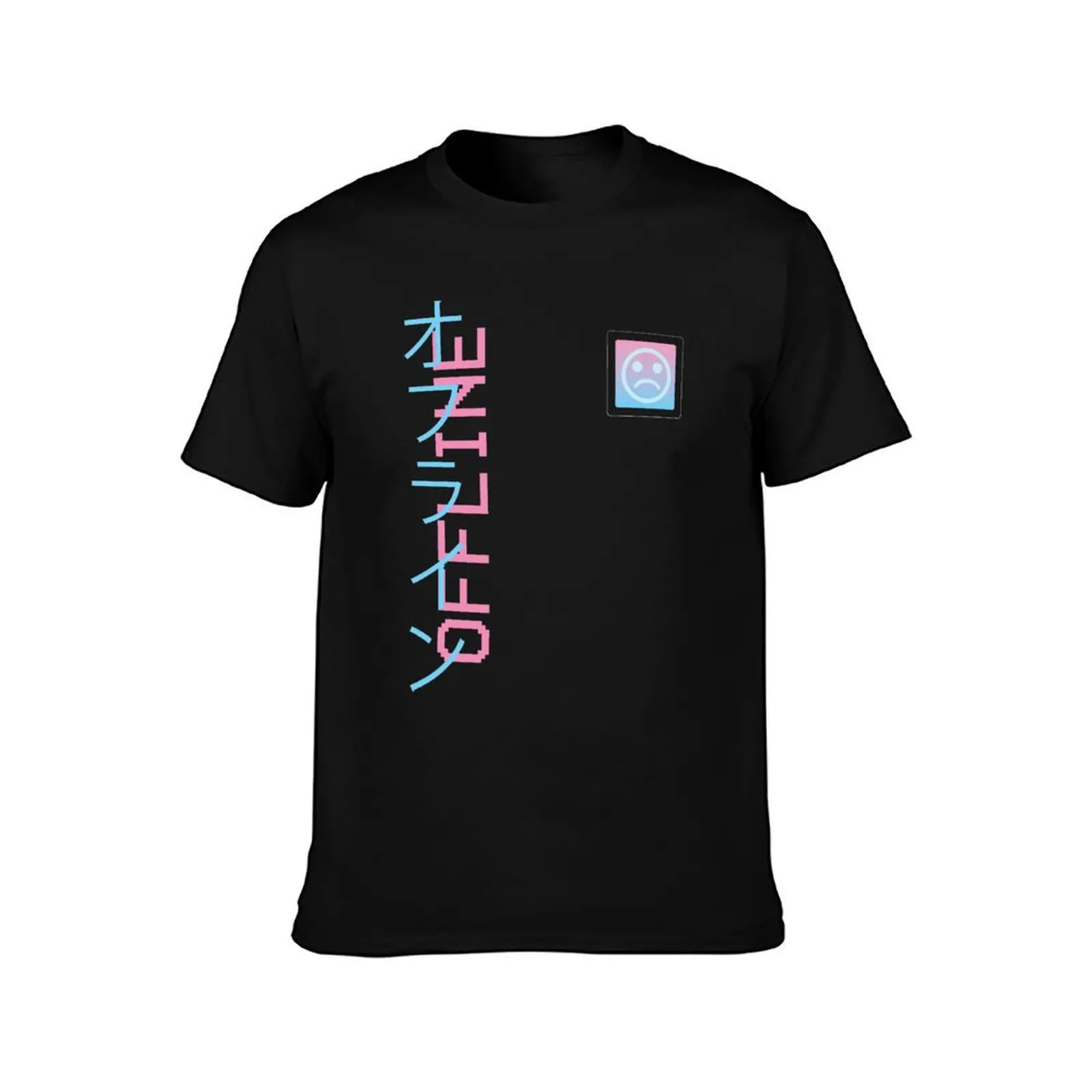 Vaporwave Offline Japanese T-Shirt cotton t-shirt plain for man package T-Shirt