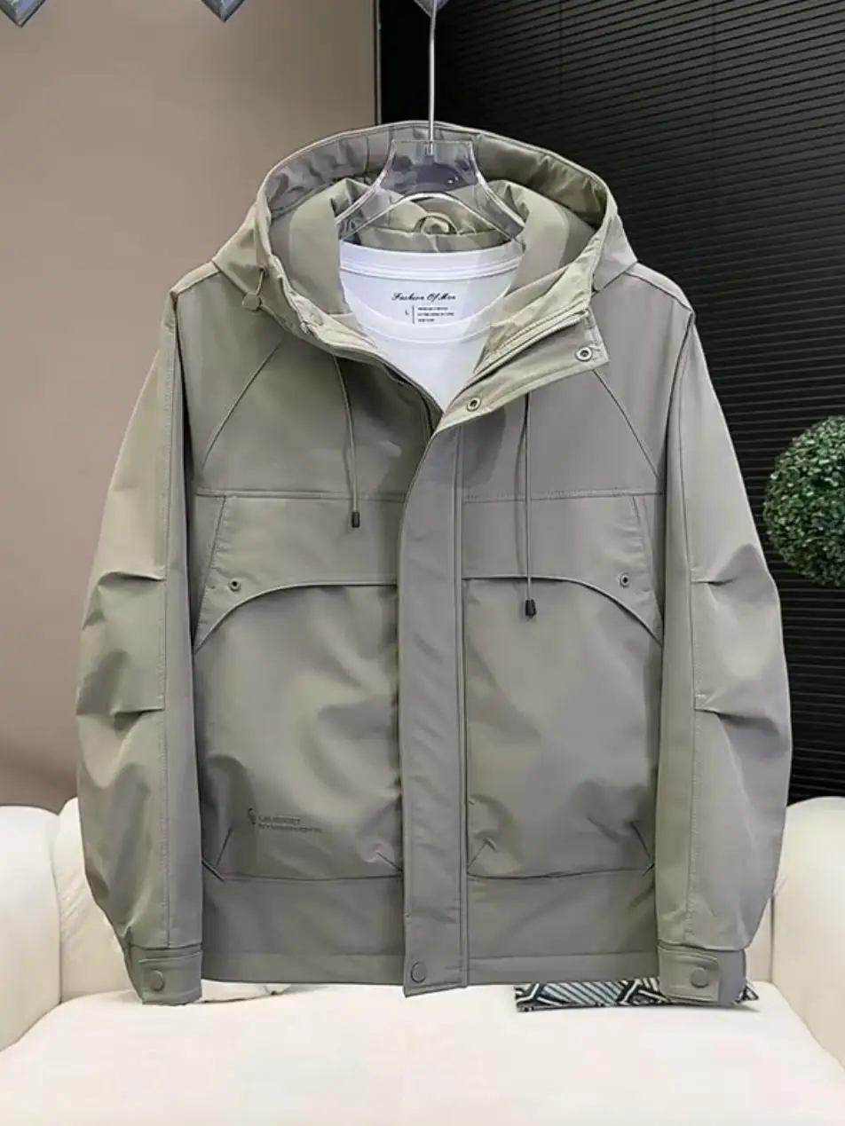 

Мужская зимняя повседневная хлопковая куртка с защитой от холода, теплая рабочая одежда, модная свободная посадка, ветровка с капюшоном, пальто