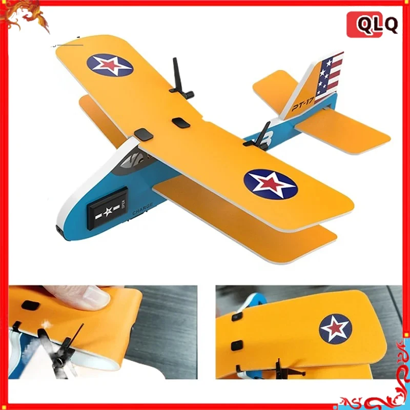 

2.4G RC Foam Glider Aircraft with Cool Lights EPP Foam Flying Airplane Toy for Children Remote Control Plane Gift