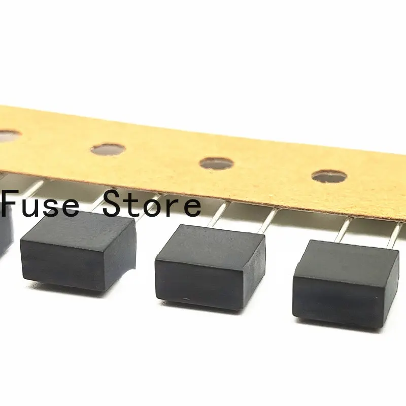 10PCS Black Square Fuse Tube T500mA 250V Delay Slow