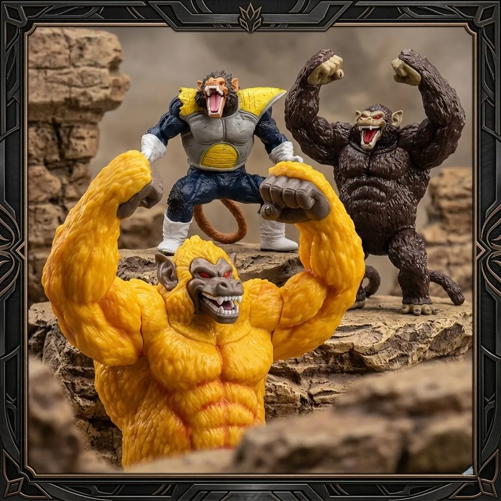 Anime Dragon Ball Super Saiyan Vegeta Goku golden Great Ape Gorilla Action Figure Collection Model car ornament Doll Toys gifts