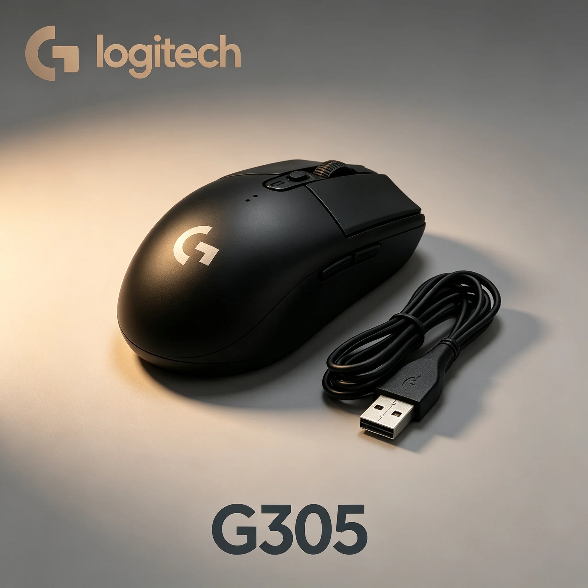 Lightweight Logitech G305 LIGHTSPEED Wireless Gaming Mouse, With USB Extension Cable For Steady Wireless Signal, For PUBG CS2 VA
