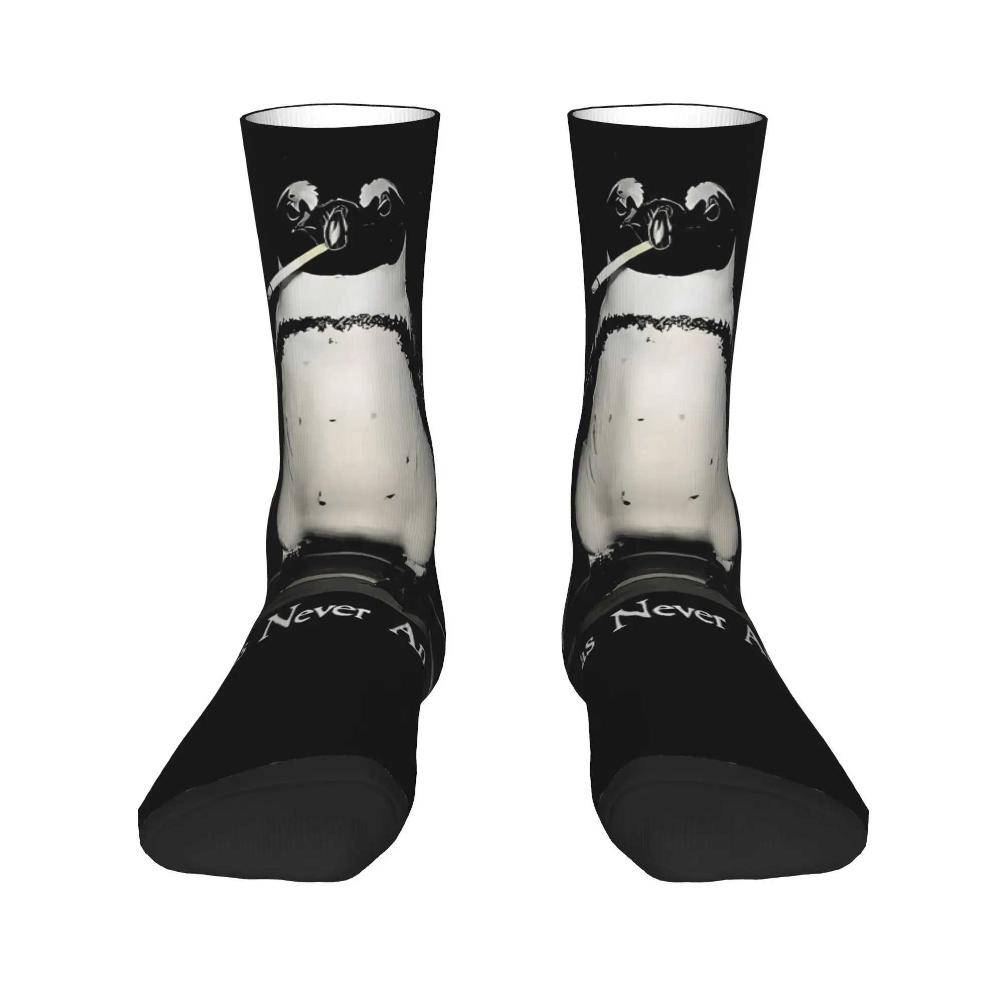 Men Socks Flight was Never an Option Penguin Smoking Funny Bird Meme  Stockings Autumn Leisure Medium Soft Socks