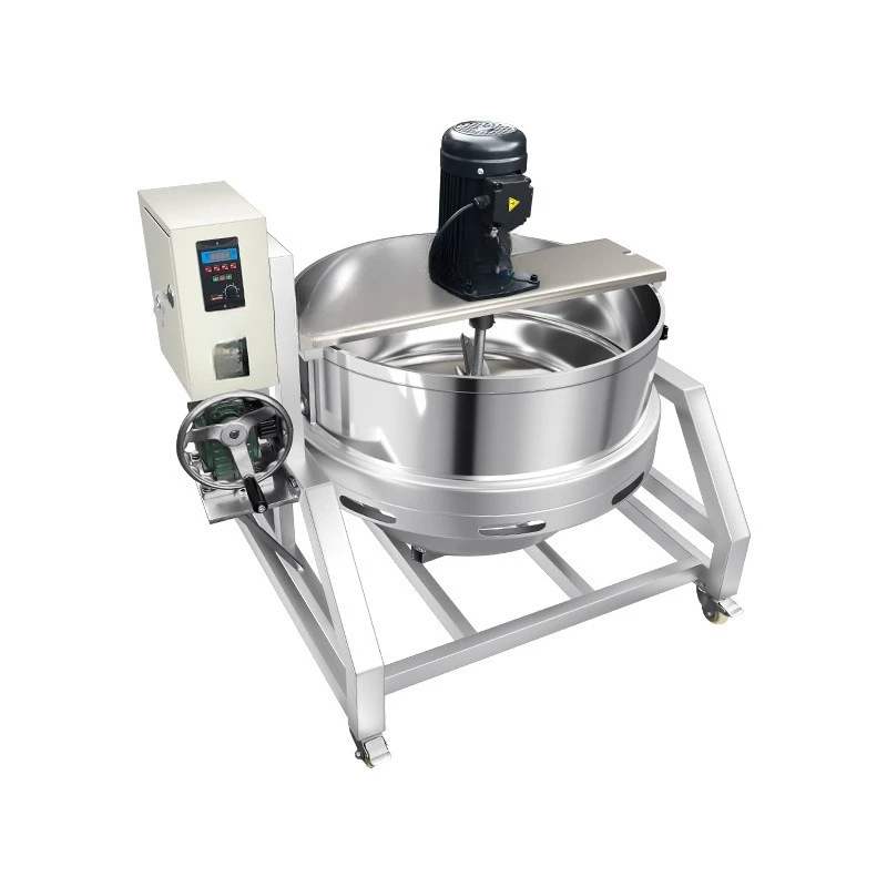 Automatic commercial hot pot base frying machine, bean paste mixer, electric heating gas interlayer
