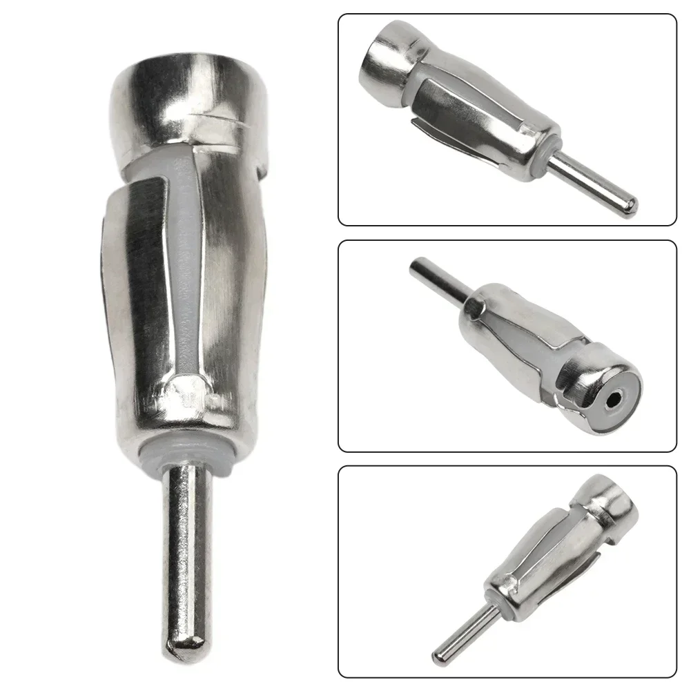 Silver Car Stereo Radio Male Antenna Antenna Adapter Auto ISO To Din Connector Aerial Plug Antenna Adapter Car Accessories