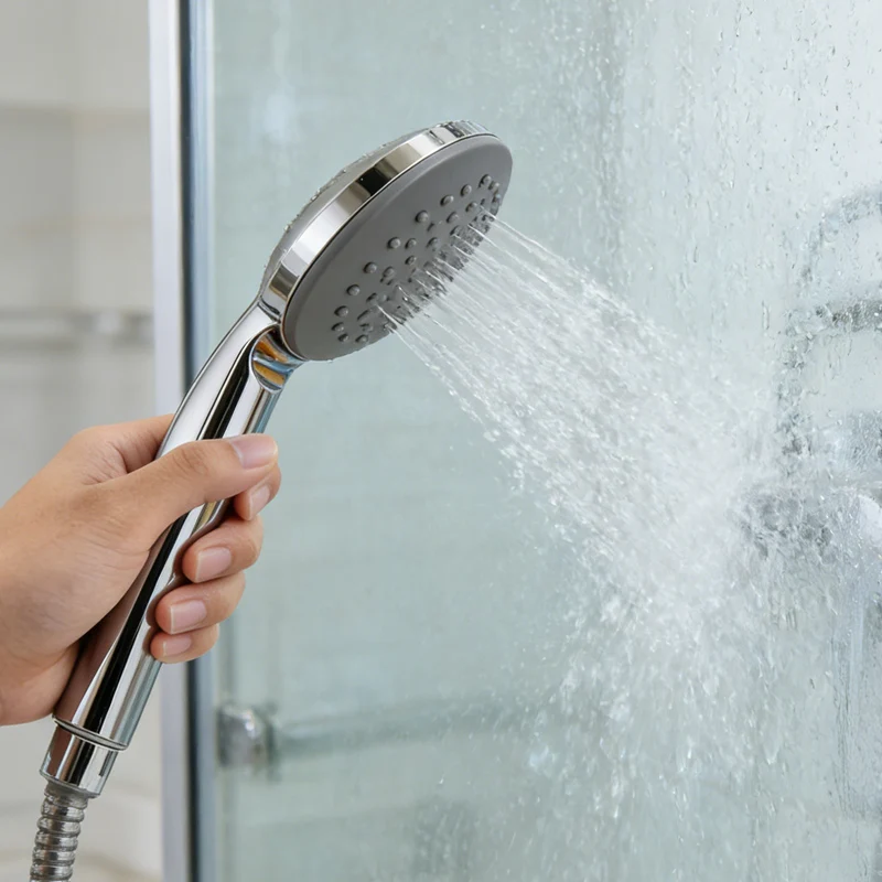 

1pcs Handheld Shower Showerhead Set for Bathroom Water Heater Stainless Steel Pressurized Handheld Showerhead Nozzle Accessories