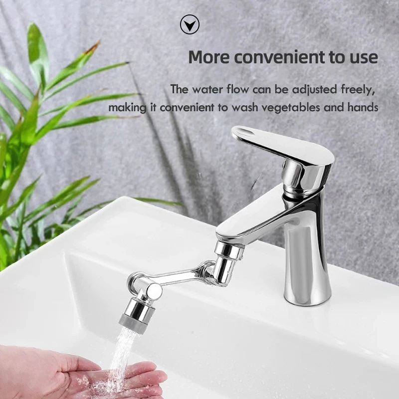 New Universal Rotation Extender Faucet Aerator Plastic Splash Filter Kitchen Tap Washbasin Faucets Bubbler Nozzle Robotic Arm Ne