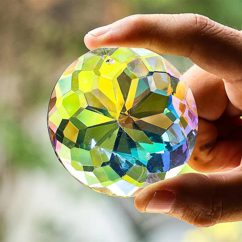 Crystal Prism 30mm Clear Glass Hanging Rainbow Maker Suncatcher Home Decoration Window Decor Gift Accessories