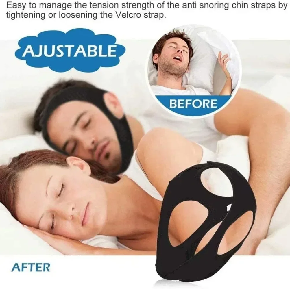 Anti-snoring Adjustable Triangle Jaw Supports Band Protects Corrective Sleep Apnea Belts Chin Jaw Support Straps Unisex Headband