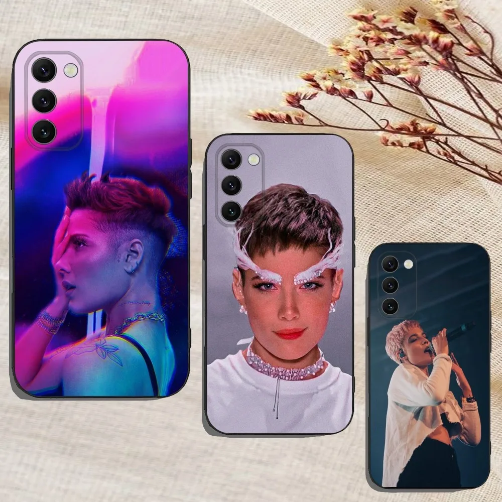 Halsey Singer Phone Case For Samsung Galaxy A13,A21s,A22,A31,A32,A52,A53,A71,A80,A91 Soft Black Cover