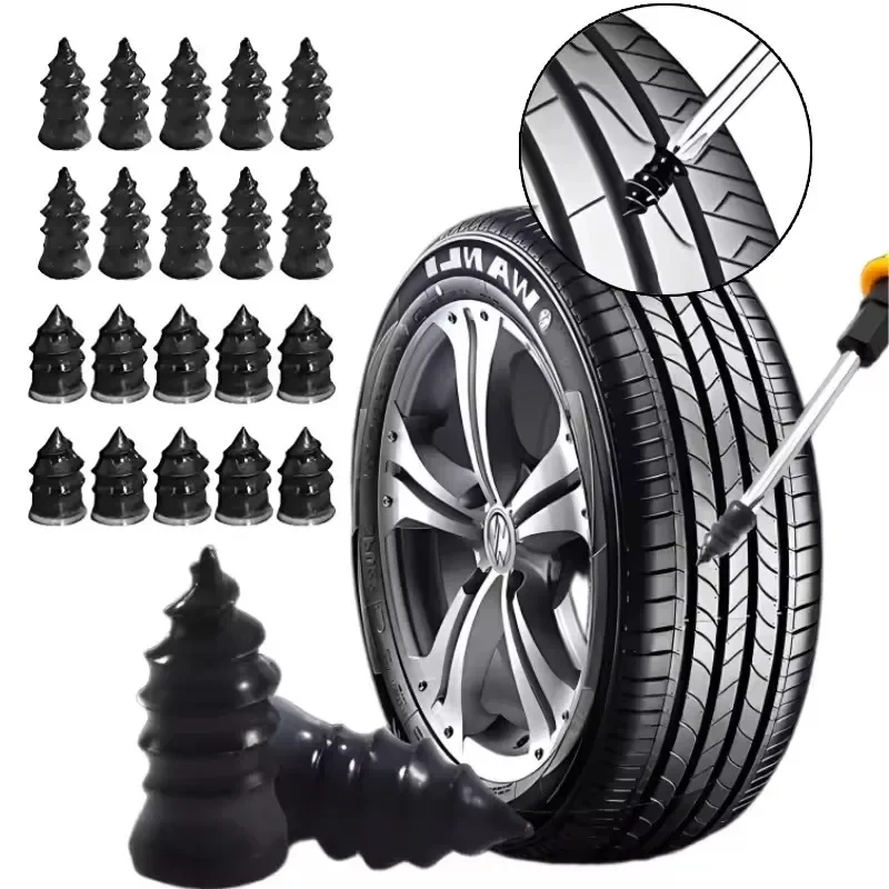 10-30PCS Car Tyre Repair Rubber Nail Universal Car Motorcycle Repair Nails Set Truck Scooter Bike Tire Puncture Repair Tool
