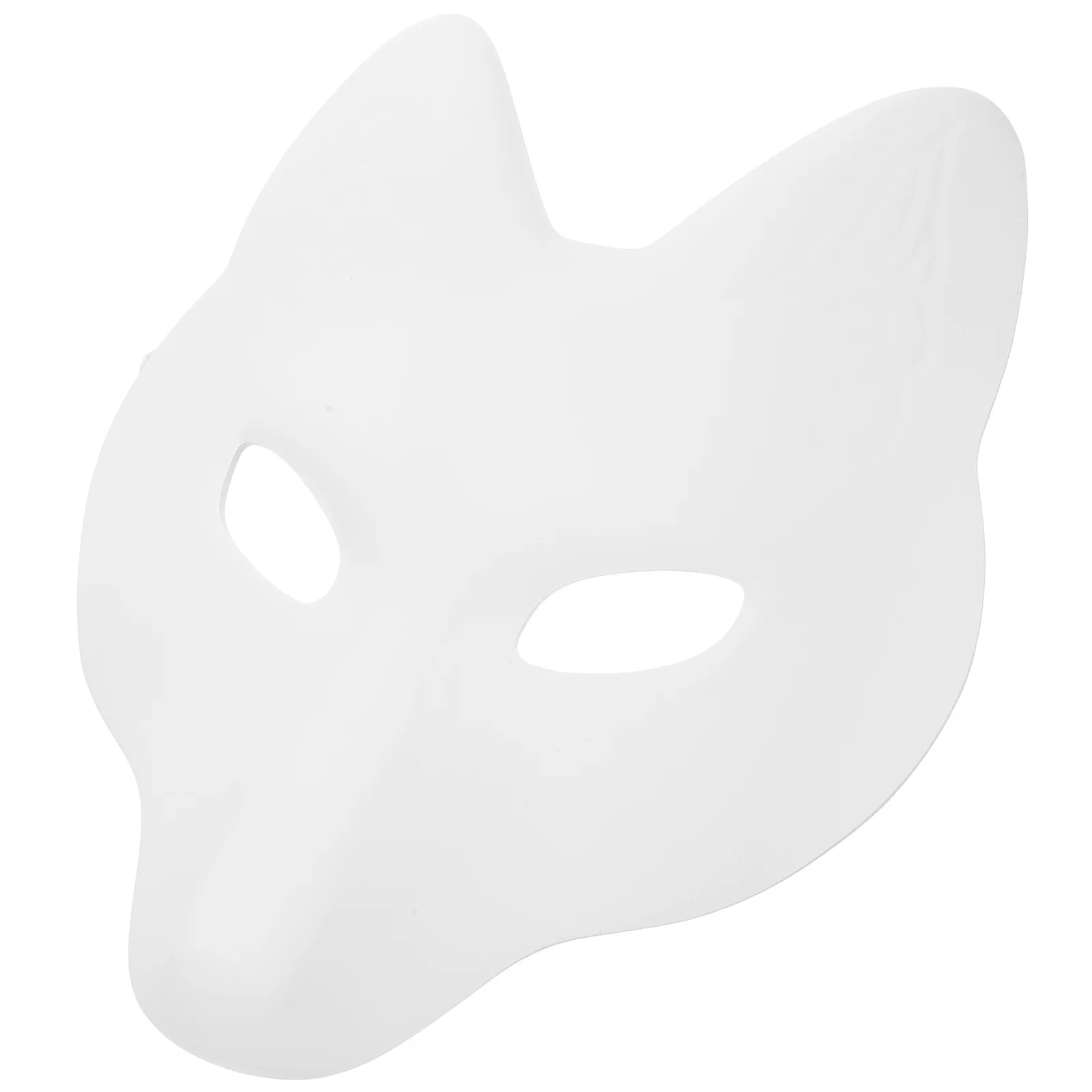 White Fox DIY Mask Japanese Cat Face Skull Cosplay Accessory Party Masquerade Costume Blank Girl Men's