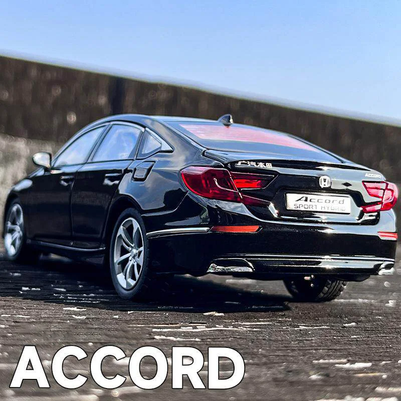 

Новая модель автомобиля из сплава Honda Accord 1:24, литье под давлением, металлическое литье, звуковой и световой автомобиль, игрушки для детей, автомобиль