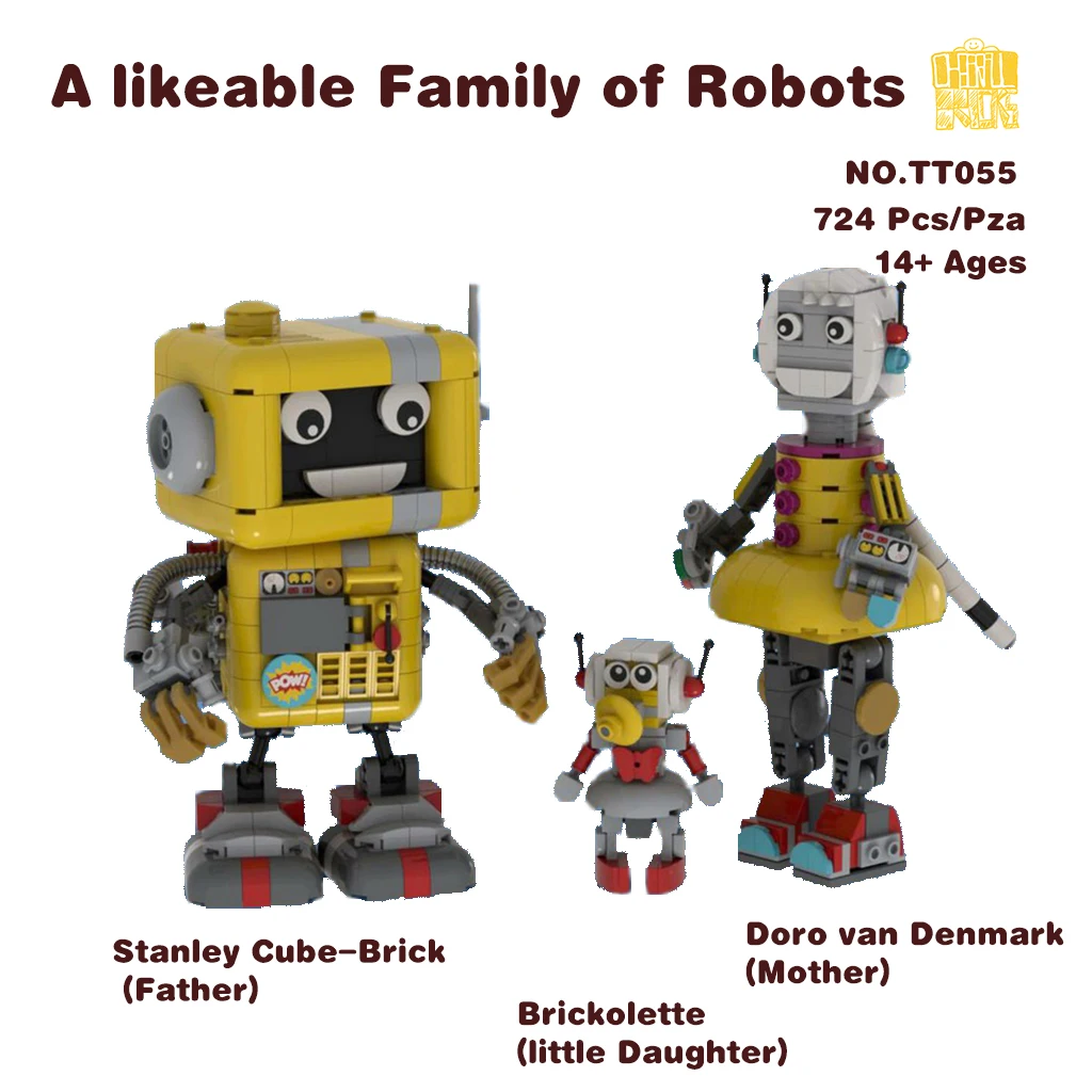 

MOC TT055 A likeable Family of Rs Model With PDF Drawings Building Blocks Bricks Kids DIY Toys Birthday Christmas Gifts