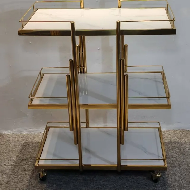 trolley manicure eyelash embroidery fashion rack light luxury instrument storage rack movable tool cart stainless steel
