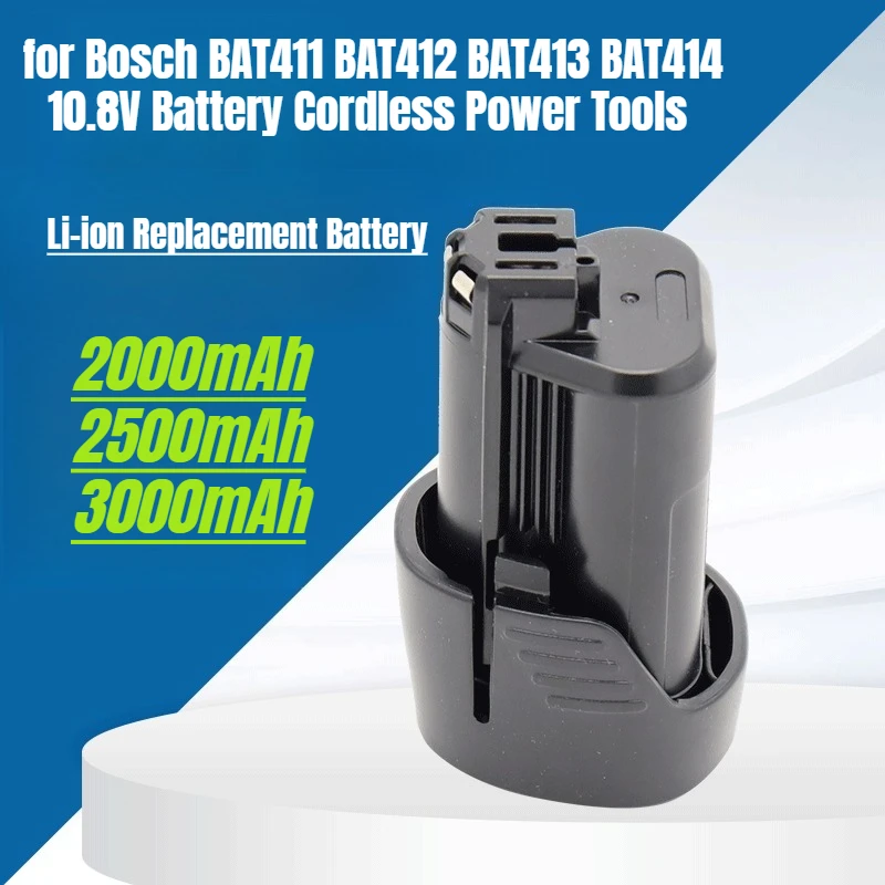 

3000mAh Li-ion Replacement Battery for Bosch BAT411 BAT412 BAT413 BAT414 10.8V Battery Cordless Power Tools