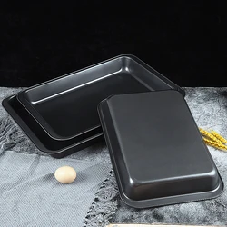 Rectangle Carbon Steel Cake Baking Pan Non-stick Bread Cookie Making Dishes Loaf Pastry Moldes Oven Metal Cake Tray