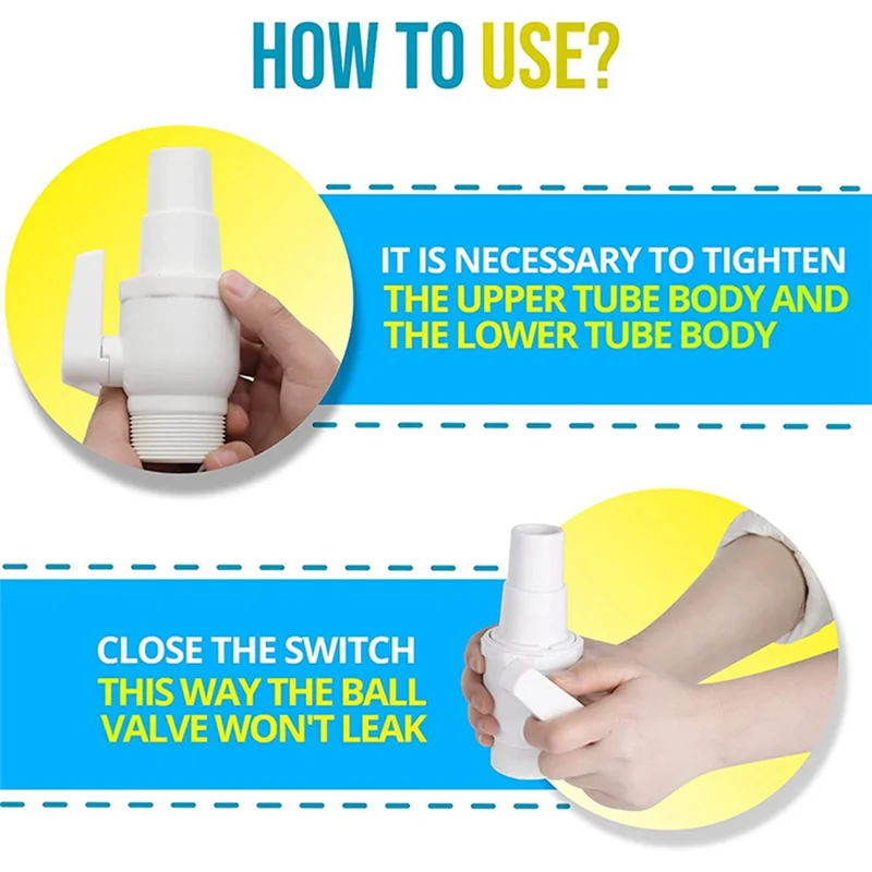 

1.5Inch MIP X 1.5Inch - 1.25Inch 2 Way Econoline Ball Valve For Hayward Pool Filters PN. SP0729 Anti-Corrosion Valve