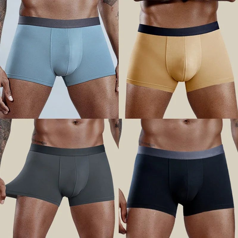 3Pcs Men\'s Panties Boxers 60S Modal Man Underwear L-3XL Comfortable Breathable Soft High Elasticity Sexy Underpants Boxer Shorts