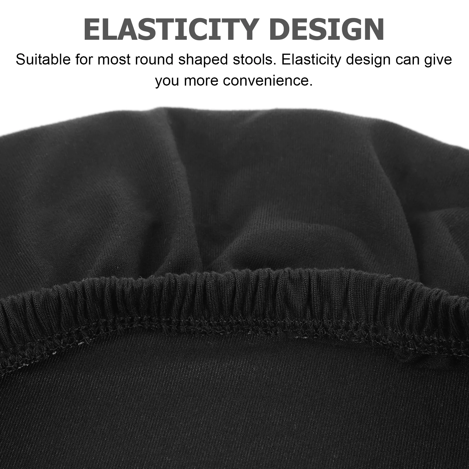 

2pcs Round Stool Covers Polyester Wear Resistant Elastic Design Easy Clean Machine Washable Home Decoration Bar Stool