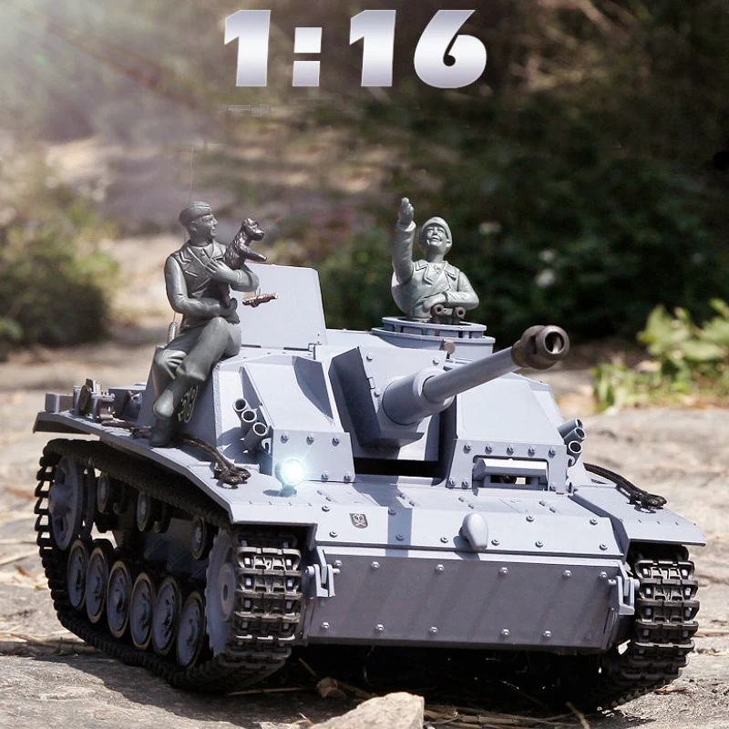 Henglong 3868 German Stug III (F8 Type) Anti tank Vehicle Remote Control Tank Electric Assault Gun 1:16 Rc Tank Model Toys