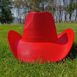 Fashion Cowboy Hat Vintage Straw Hat 2023 New Men's and Women's Jazz Large Thickened Cowboy Hat Straw Hat Sun Hat Summer Hat