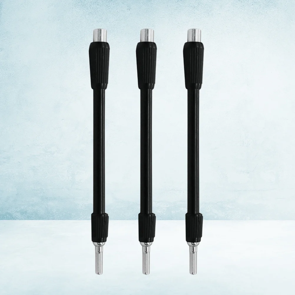 

3Pcs 129Mm Plastic Extension Shaft Flexible Drill Bit Holder for Home Repair and Maintenance Black Flexible Shaft