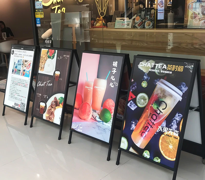 Billboard display stand vertical floor-standing water brand kt board recruitment poster stand publicity stand outdoor sign.