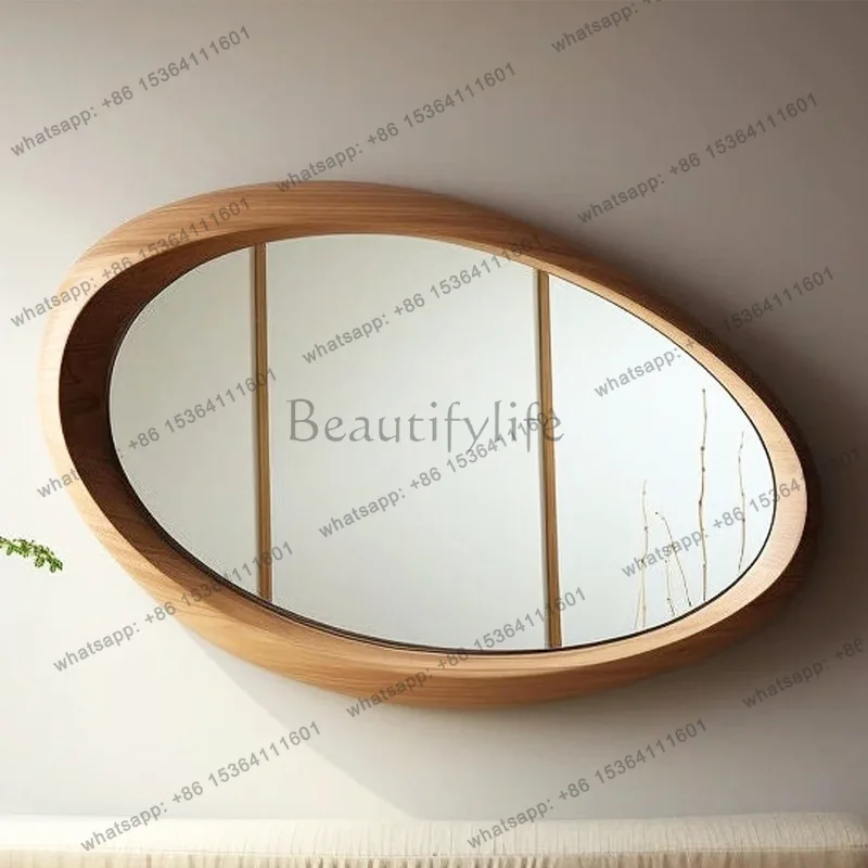 American retro bathroom mirror French special-shaped makeup mirror medieval wall hanging