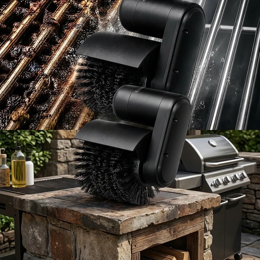 /Electric /Grill /Brush Wireless Stainless Steel Roller 1100RPM USB Rechargeable For BBQ Barbecue Grate Cleaning Tool Kitchen Ac