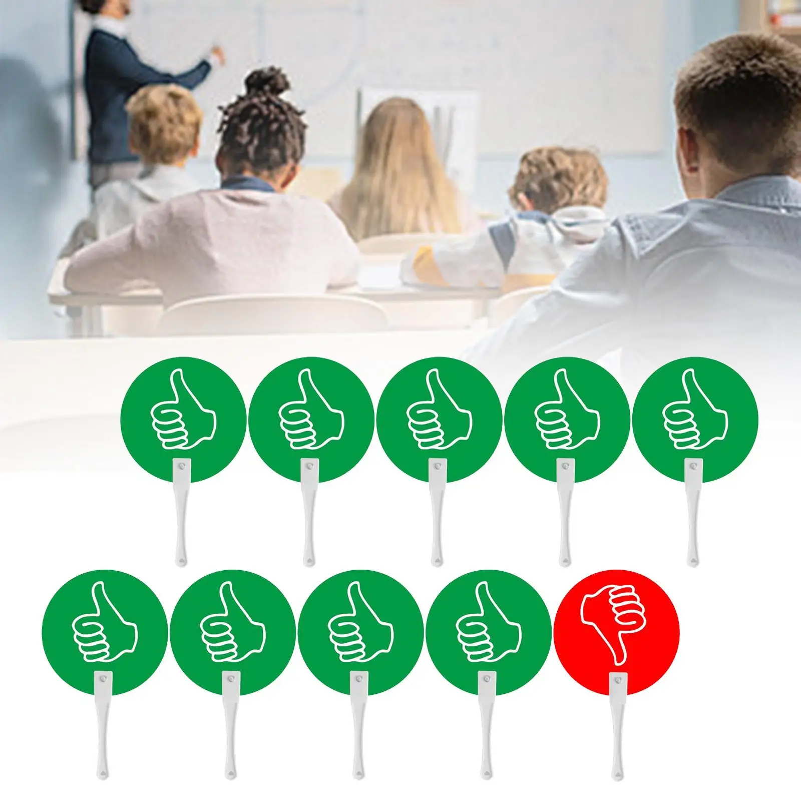 Set of 10 Interactive Voting Paddles for Classroom Engagement