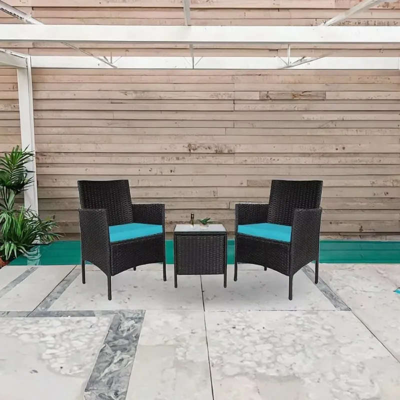 Modern comfortable rattan garden patio furniture outdoor dining table and chairs
