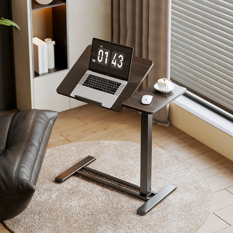 

The bedside table can be moved, the lifting table can be turned over, and desktop desk is on side of sofa.