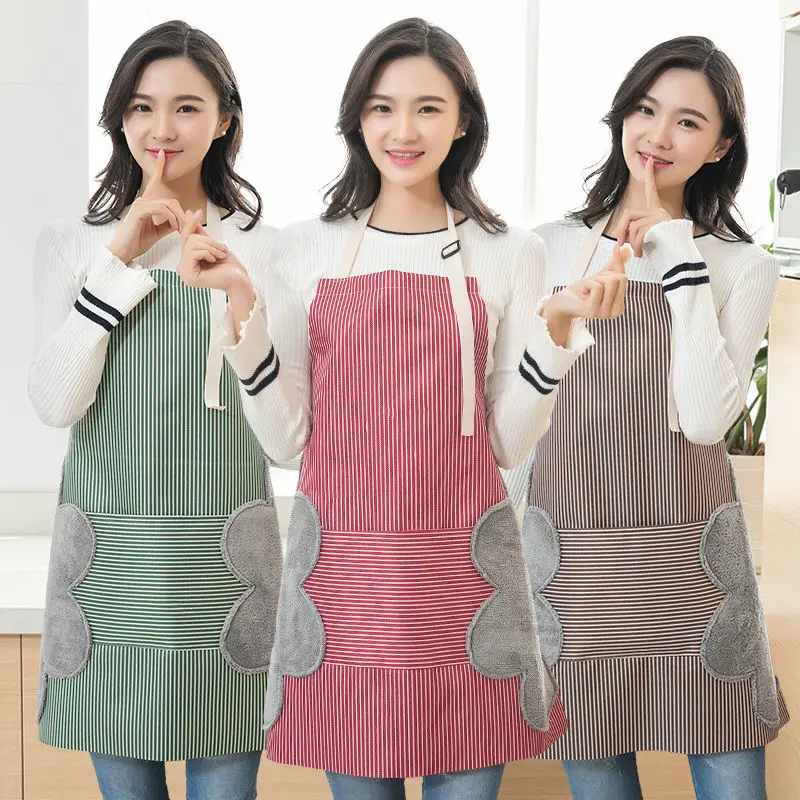 

Fashion Kitchen Apron for Men and Women Wipeable Waterproof and Oil Proof BBQ Restaurant Cafe Beauty Manicure Work Uniform