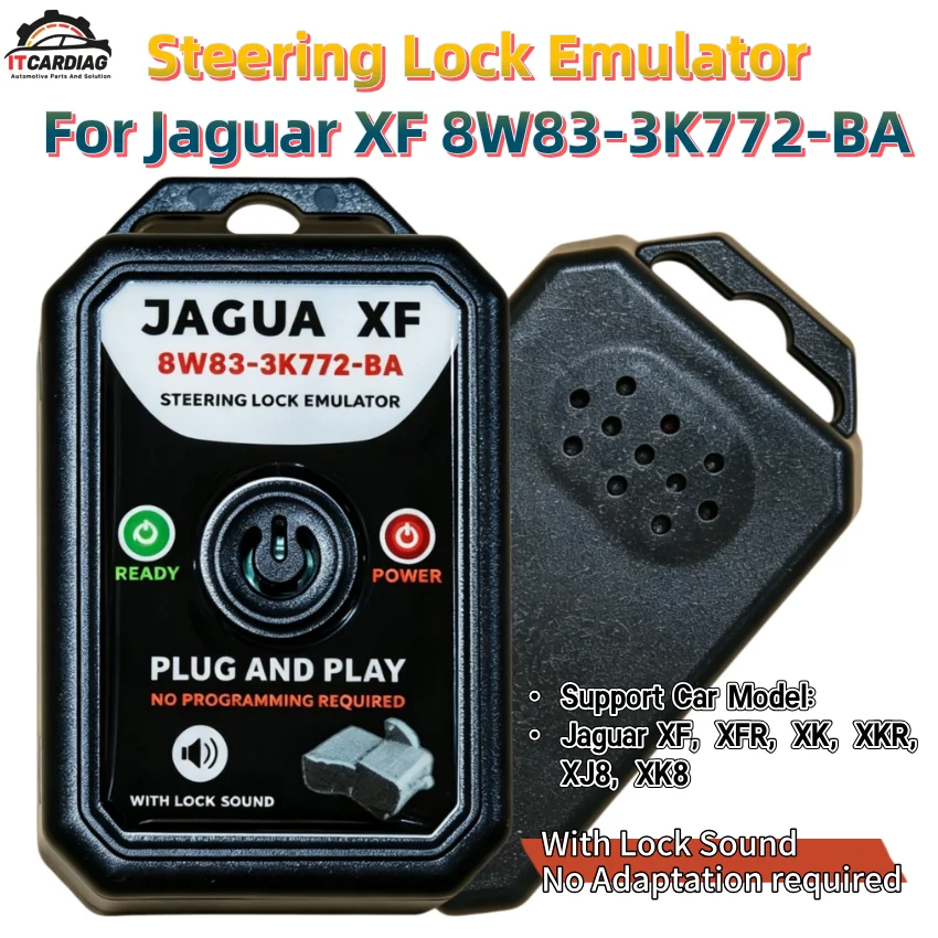For Jaguar XF Steering Lock Emulator 8W83-3K772-BA XFR XK XKR XJ8 XK8 With Lock Sound Plug & Play , No Programming Required