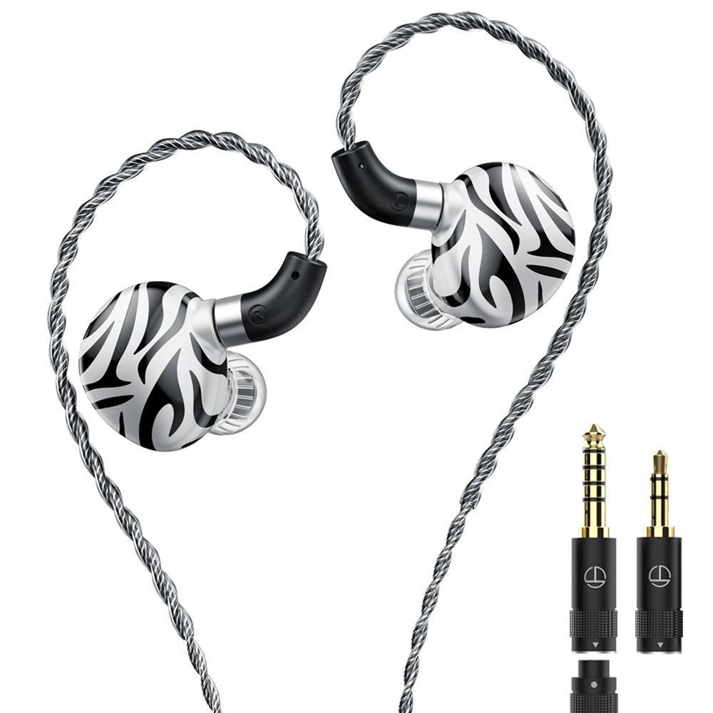 Trn Nieuwe Witte Tijger In Oor Oortelefoon Hybride Dual Dynamic Driver + Planar Diafragma Hoofdtelefoon