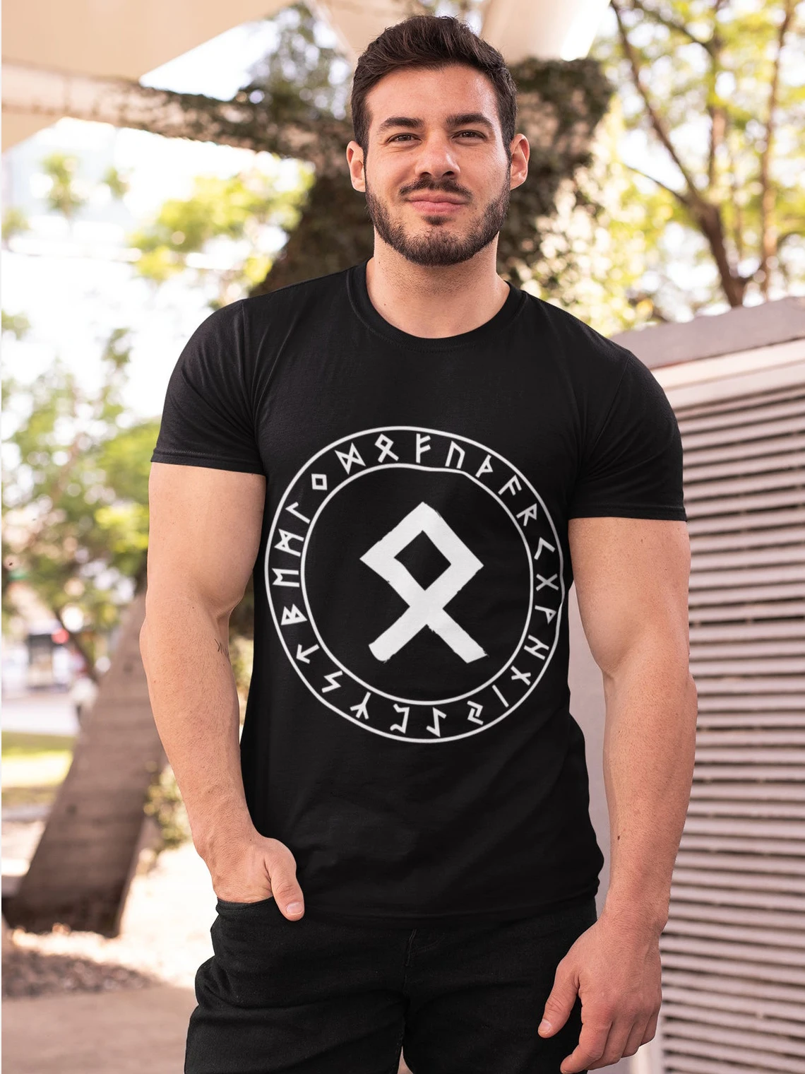 Norse Pagan  Othala Rune T-Shirt New 100% Cotton Short Sleeve O-Neck Casual Mens T-shirt Fashion Streetwear