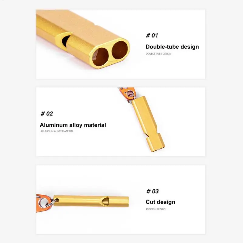 大きくて鮮明な音のホイッスル、サバイバルホイッスル、アウトドアセーフティ、ポータブルキャンプ、ハイキング、釣り、120db