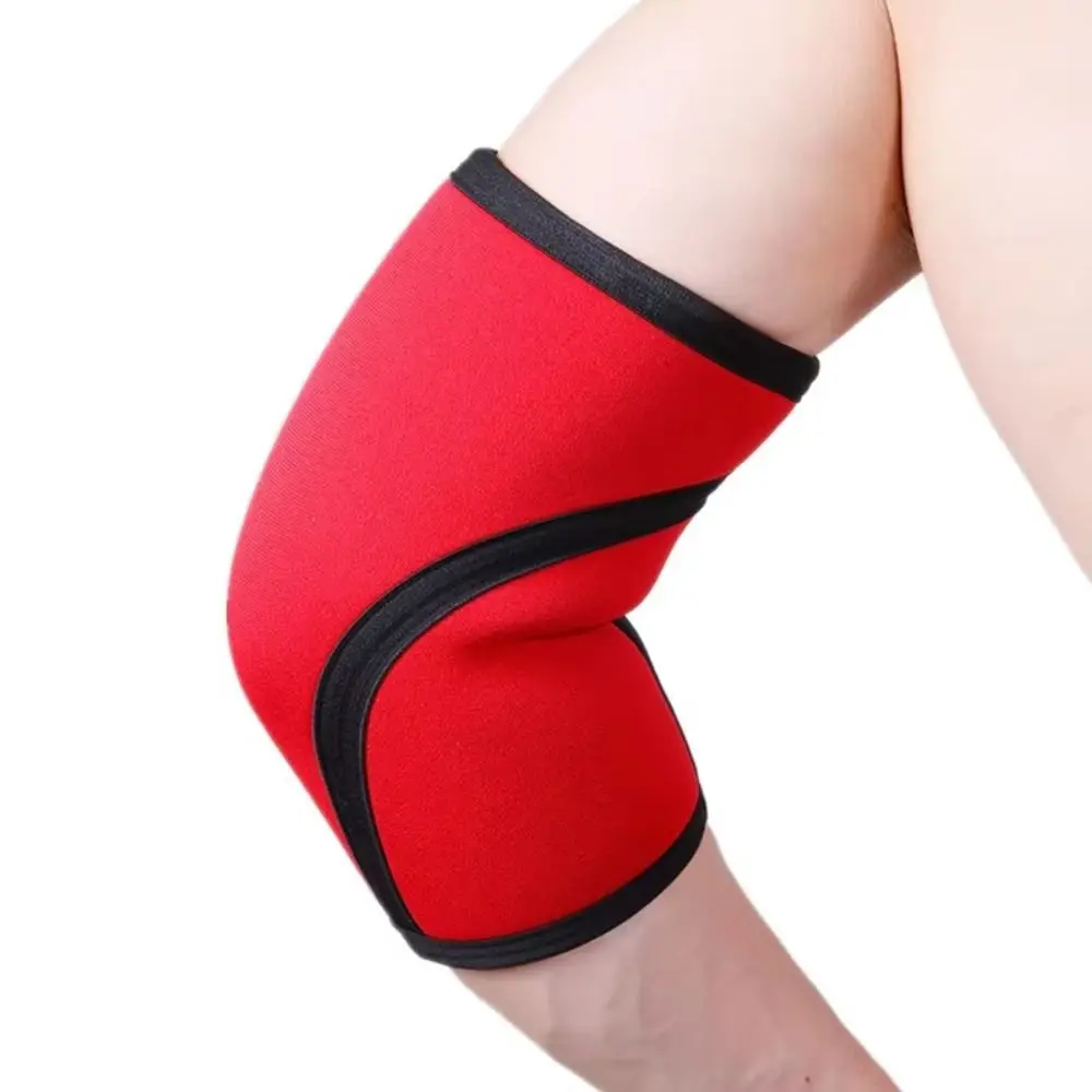 

Durable Nylon Neoprene Elbow Pads Elastic Breathable Elbow Brace Red Sports Protective Gear Unisex