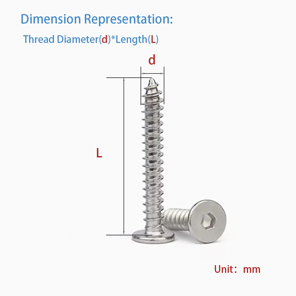 

304 Stainless Steel Large Flat Head Ultra-Thin Head Screw/Flat Head Hexagonal Self Tapping Screw/Round Head Self Tapping Screw