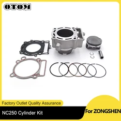 OTOM Motorcycle Engine Cylinder Kit Aluminum Alloy Cylinders Block Piston Ring Gasket Washer Set For ZONGSHEN NC250 BOSUER KAYO