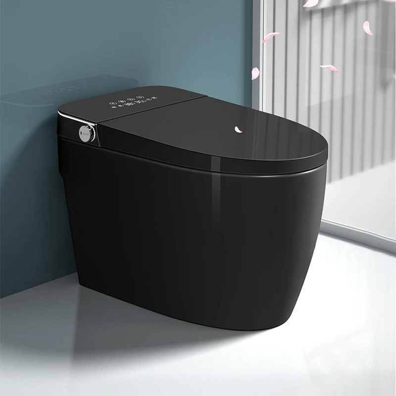 Black Household Fully Automatic Toilet Ceramic Integrated Instant Heating No Water Pressure Restriction Toilet