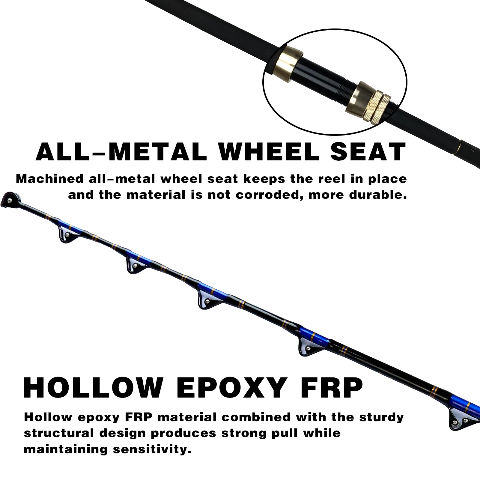 Topline Caña Atún 5'6" 30-130 lbs - Guía rodillo - imagen 4