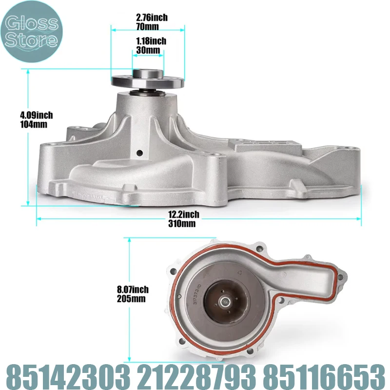 

Car Parts Water Pump O-Ring 85124623 20744939 20538845 3161436 7421615952 For MACK RENAULT VOLVO Truck VNL VHD EC700 380D 480D