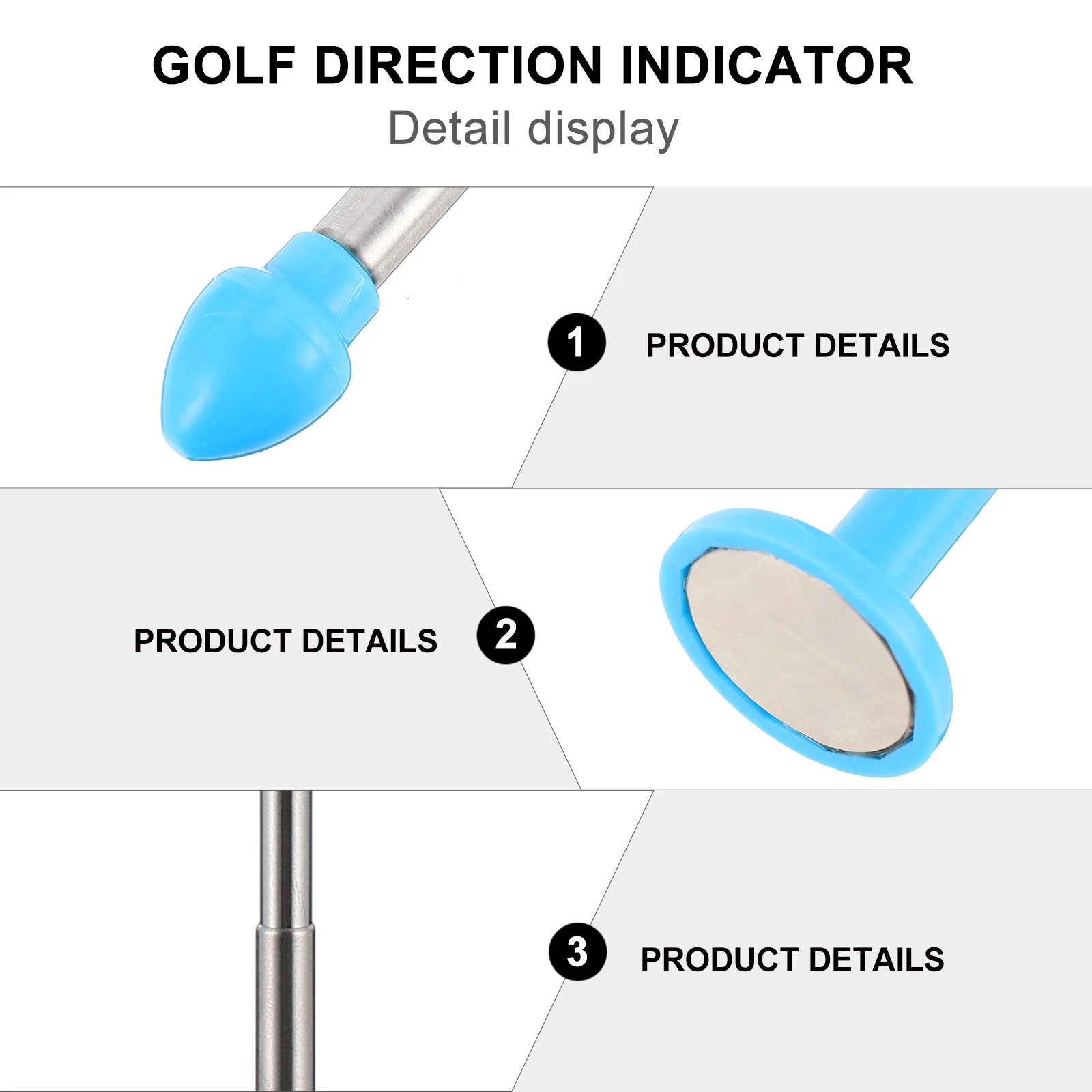 

1pc Golf Club Alignment Aid Stem Cutting Indicator Rod Swing Stick Magnetic Direction Adjustable Training Aids Two Section