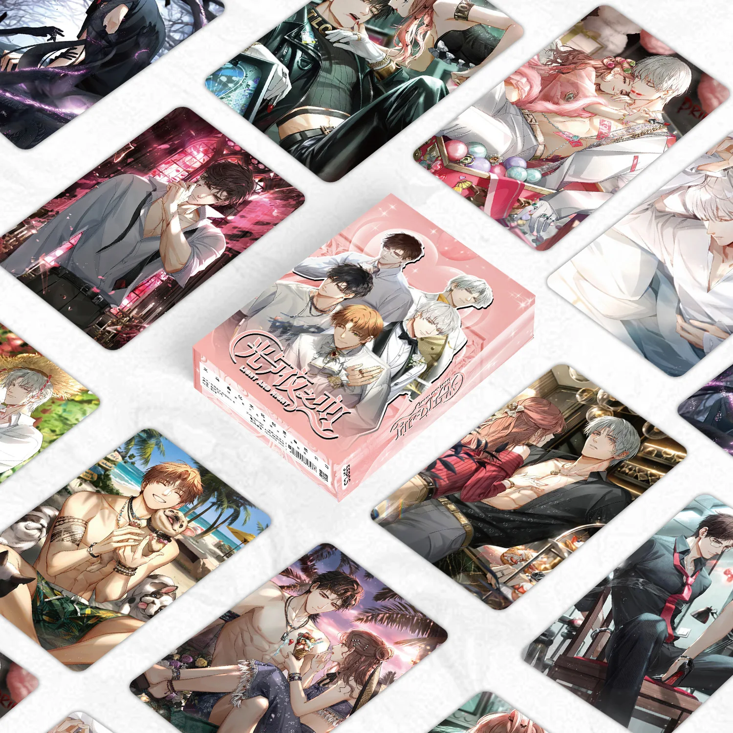 

55Pcs/Set Light And Night Laser Lomo Card Evan Osborn Sariel Jesse & Charlie Game Characters Photocard Fans Gift